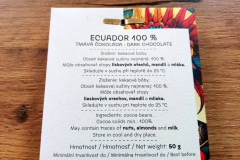 Jordi's ciemna czekolada 100% Ecuador Limited