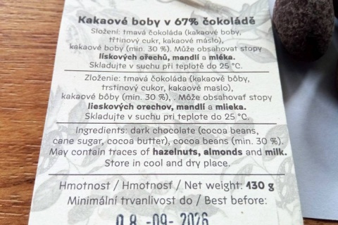 Jordi's ziarna kakao w czekoladzie